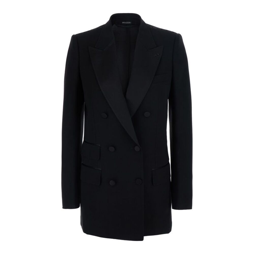 Tom Ford Women Light Virgin Wool Double Breasted Tuxedojacket